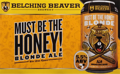 Belching Beaver Brewery Honey Ale In Cans - 6-12 Fl. Oz. - Image 4