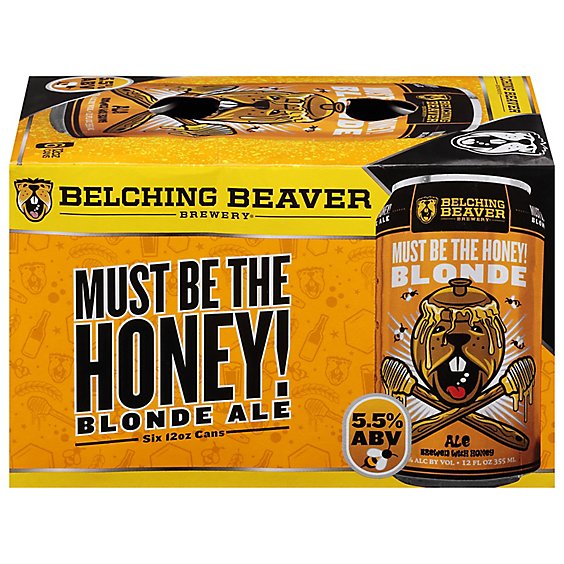 Belching Beaver Brewery Honey Ale In Cans - 6-12 Fl. Oz.