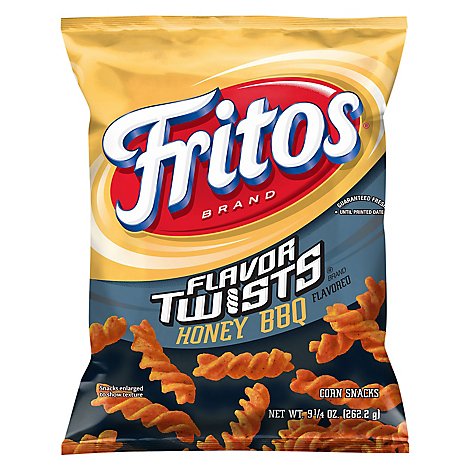 Fritos Flavor Twists Corn Snacks Honey BBQ Flavored - 9.25 Oz