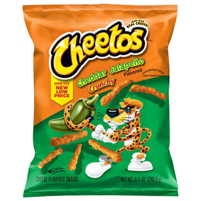 CHEETOS Snacks Cheese Flavored Crunchy Cheddar Jalapeno - 8.5 Oz