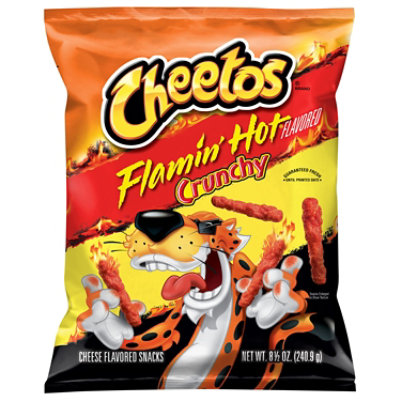 Cheetos Crunchy Flamin' Hot Cheese Flavored Snacks - 8.5 Oz - Image 3