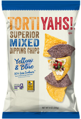 Tortiyahs! Yellow & Blue Tortilla Chips - 9 Oz - Image 3