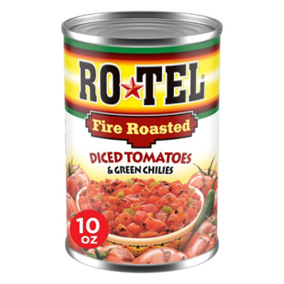RO-TEL Fire Roasted Diced Tomatoes And Green Chilies - 10 Oz
