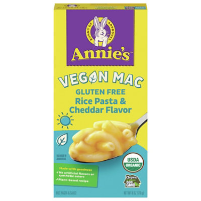 Annies Homegrown Organic Pasta Vegan Elbow & Creamy Sauce Gluten Free Box - 6 Oz