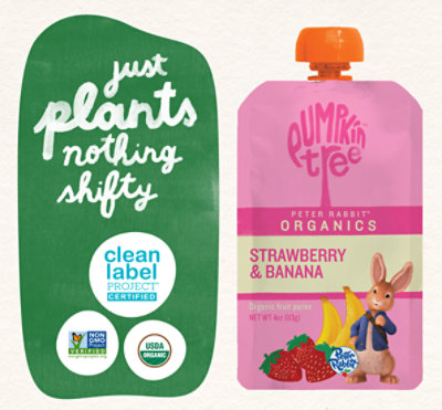 Peter Rabbit Organics Strawberry Banana Fruit Blend 4oz - Each - Image 3