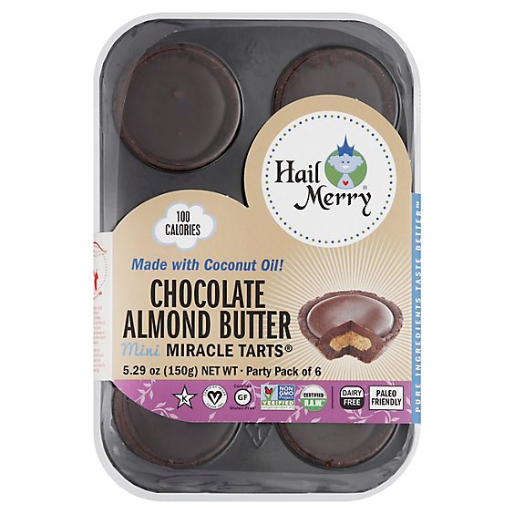 Hail Merry Chocolate Almond Butter Mini Miracle Tarts - 5.29 Oz