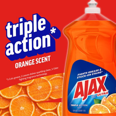 Ajax Ultra Triple Action Liquid Dish Soap Orange - 52 Fl. Oz. - Image 2