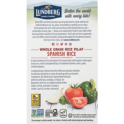 Lundberg Organic Rice & Seasoning Mix Spanish Rice Box - 6 Oz - Image 6