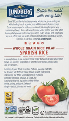 Lundberg Family Farms Organic Spanish Style Whole Grain Rice - 6 Oz - Image 6