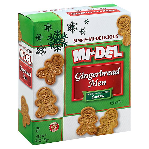 MI-DEL Cookies Gingerbread Men - 6 Oz