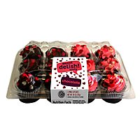 Cupcake Cake Mini Chocolate Valentines Day 12 Count - Each - Image 1