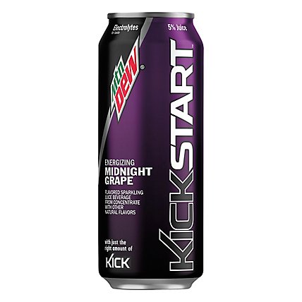 Mountain Dew Kickstart Energy Drink Midnight Grape - 16 Fl. Oz. - Image 3