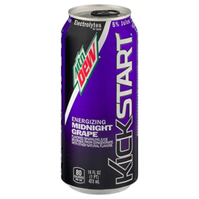 Mountain Dew Kickstart Energy Drink Midnight Grape - 16 Fl. Oz.