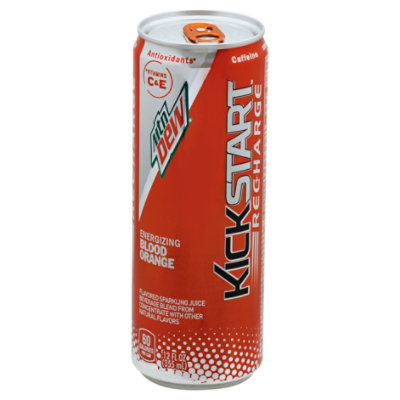 Mtn Dew Soda Kickstart Energizing Blood Orange Recharge - 12 Fl. Oz ...
