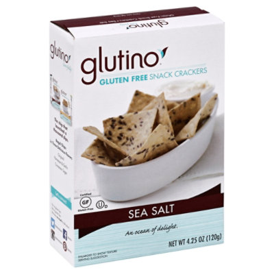 Glutino Crackers Snack Gluten Free Sea Salt - 4.25 Oz