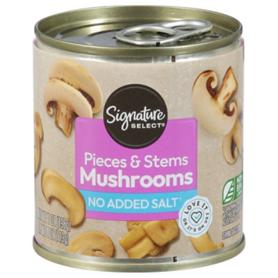 Signature SELECT Mushrooms Pieces & Stems No Salt Added - 7 Oz
