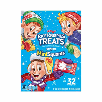 Rice Krispies Treats Mini Marshmallow Snack Bars Kids Snacks Original 32 Count - 12.4 Oz