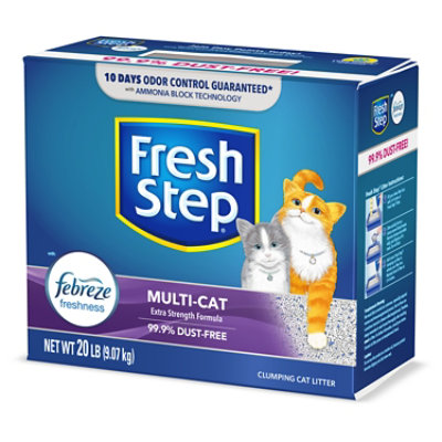 Fresh Step Multicat Extra Strength Scented Clumping Cat Litter With Febreze - 20 Lbs