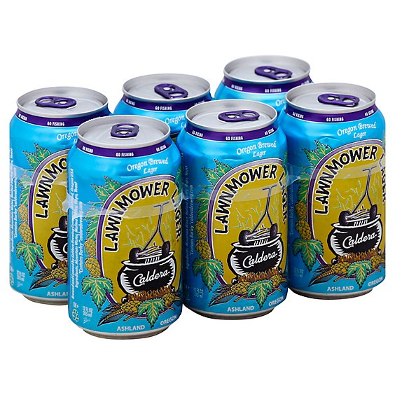 Caldera Lawnmower Lager In Cans - 6-12 Fl. Oz.