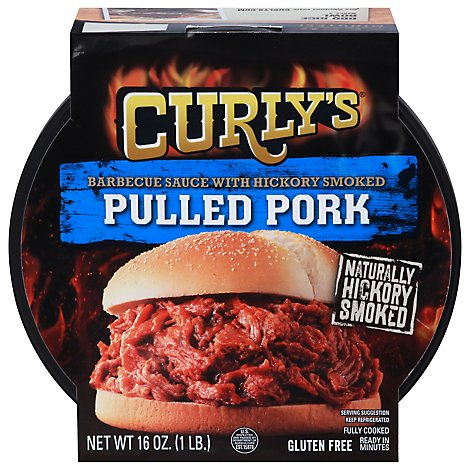 Curlys Pulled Pork Hickory Smoked - 16 Oz