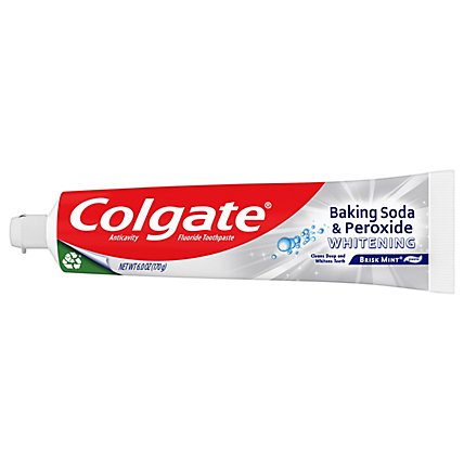Colgate Baking Soda and Peroxide Whitening Toothpaste Brisk Mint - 6 Oz - Image 2