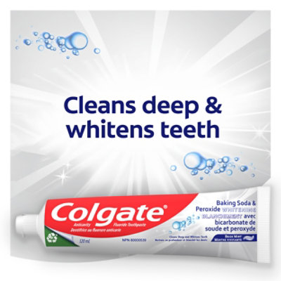 Colgate Baking Soda and Peroxide Whitening Toothpaste Brisk Mint - 6 Oz - Image 2