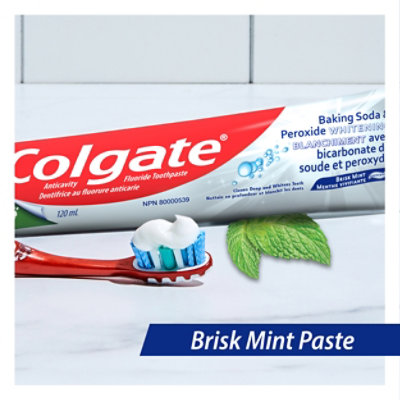 Colgate Baking Soda and Peroxide Whitening Toothpaste Brisk Mint - 6 Oz - Image 5