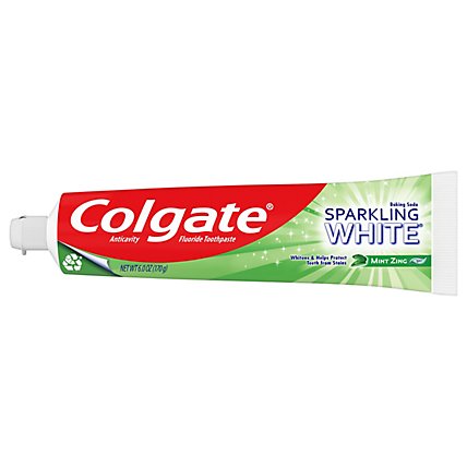 Colgate Sparkling White Whitening Toothpaste Mint Zing - 6 Oz - Image 2