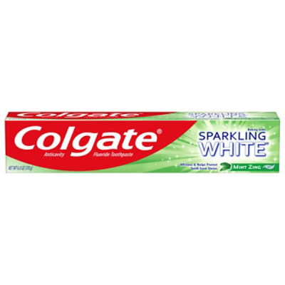 Colgate Sparkling White Whitening Toothpaste Mint Zing - 6 Oz