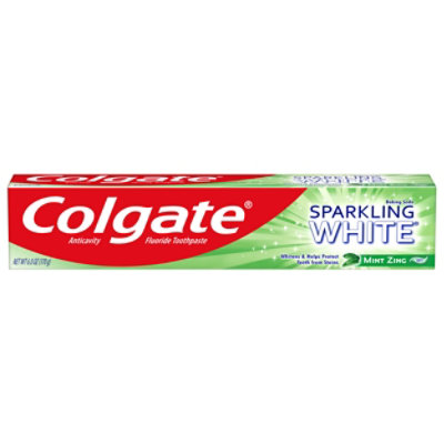 Colgate Sparkling White Whitening Toothpaste Mint Zing - 6 Oz - Image 1