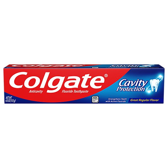 Colgate Cavity Protection Toothpaste with Fluoride Great Regular Flavor - 4 Oz