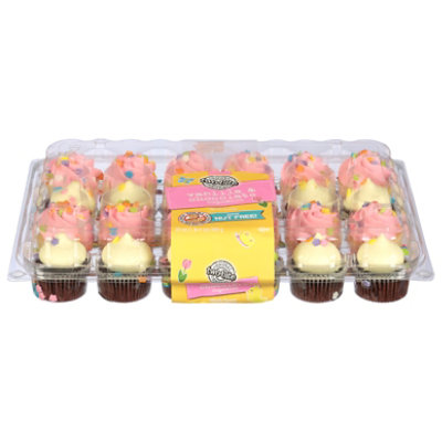 Cupcake Cake Two Bite Spring Assorted 24 Pack - Each