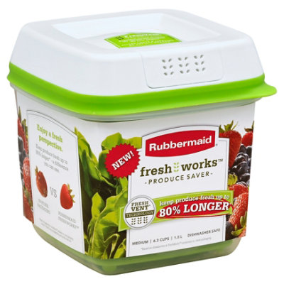  Rubbermaid Produce Food Storage, 6.3 Cup, Green: Home