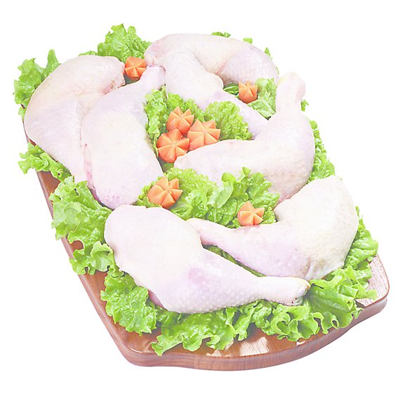 Meat Counter Chicken Leg Quarters Tray Pack Fresh - 3.50 LB