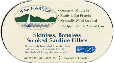 Bar Harbor Sardine Fillets Smoked Skinless Boneless - 6.7 Oz - Image 2