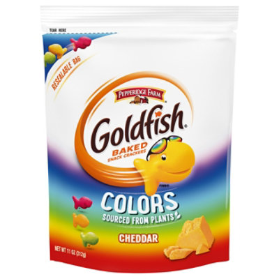 Pepperidge Farm Goldfish Crackers Baked Snack Cheddar Variety Colors On The Go - 11 Oz