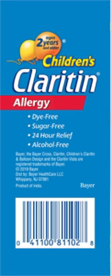 Claritin Childrens Antihistamine Oral Solution Indoor & Outdoor Allergies Grape Taste - 4 Fl. Oz. - Image 5