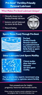 Pre-Seed Fertility Lubricant For Use By Couples Trying To Conceive - Each - Image 5