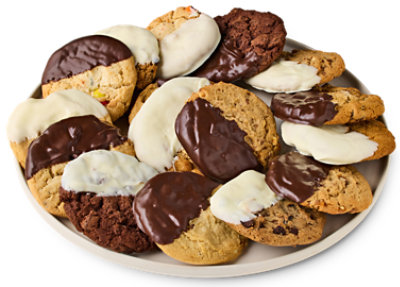 Bakery Cookie Platter Jumbo Dipped 16 Count - Each