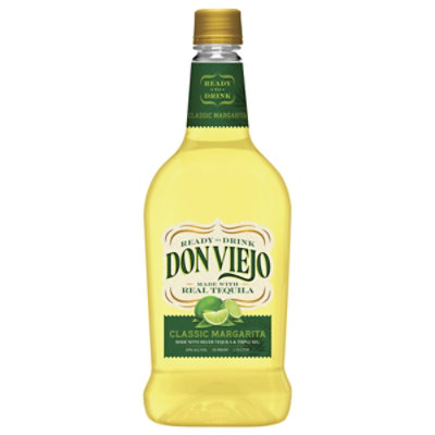 Don Viejo Margarita Classic Lime Made With Tequila Triple Sec & Certified Color - 1.75 Liter - Image 2