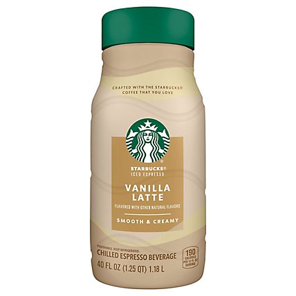 Starbucks Vanilla Latte Flavored Chilled Ice Espresso Beverage Bottle - 40 Fl. Oz. - Image 3