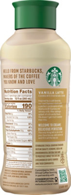 Starbucks Vanilla Latte Flavored Chilled Ice Espresso Beverage Bottle - 40 Fl. Oz. - Image 2