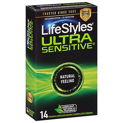 Lifestyle Condom Ultra Sen Lubricated - 14 Count - Image 1