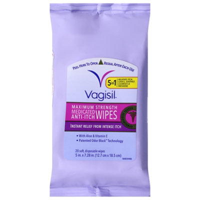 Vagisil Medicated Wipes - 20 Count