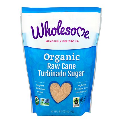 Wholesome Organic Cane Sugar Raw Turbinado - 24 Oz - Image 3