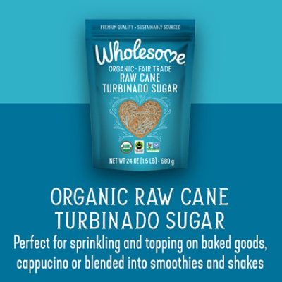 Wholesome Organic Cane Sugar Raw Turbinado - 24 Oz - Image 1