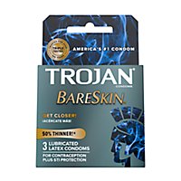 Trojan Sensitivity Bareskin Lubricated Latex Condoms - 3 Count - Image 1