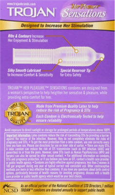 Trojan Her Pleasure Sensations Lubricated Condoms - 12 Count - Image 4