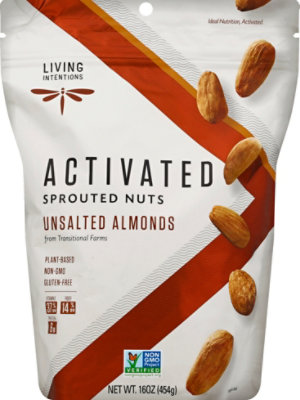 Living Intentions Raw Almonds Family Size - 16 Oz