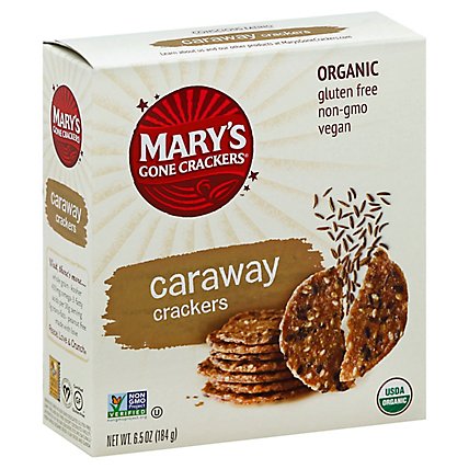 Marys Gone Crackers Caraway - 6.5 Oz - Image 1